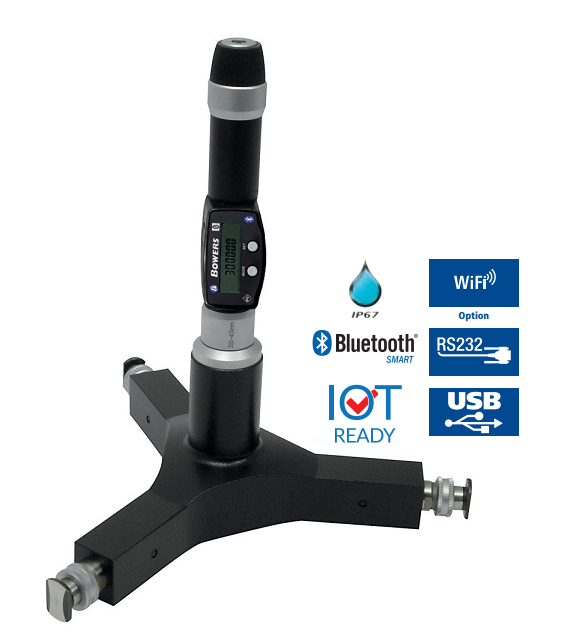 300mm - 325mm & 400mm - 425mm XT500 Large Diameter Digital Bore Gauge (Bluetooth) and Ring by Bowers