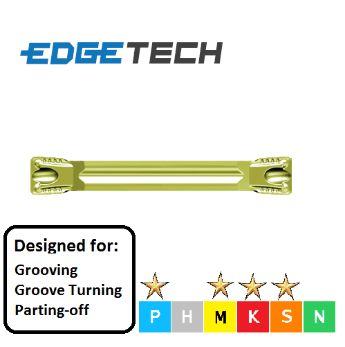 TDY4E-0.4 ET602 Carbide Grooving & Turning Inserts Edgetech