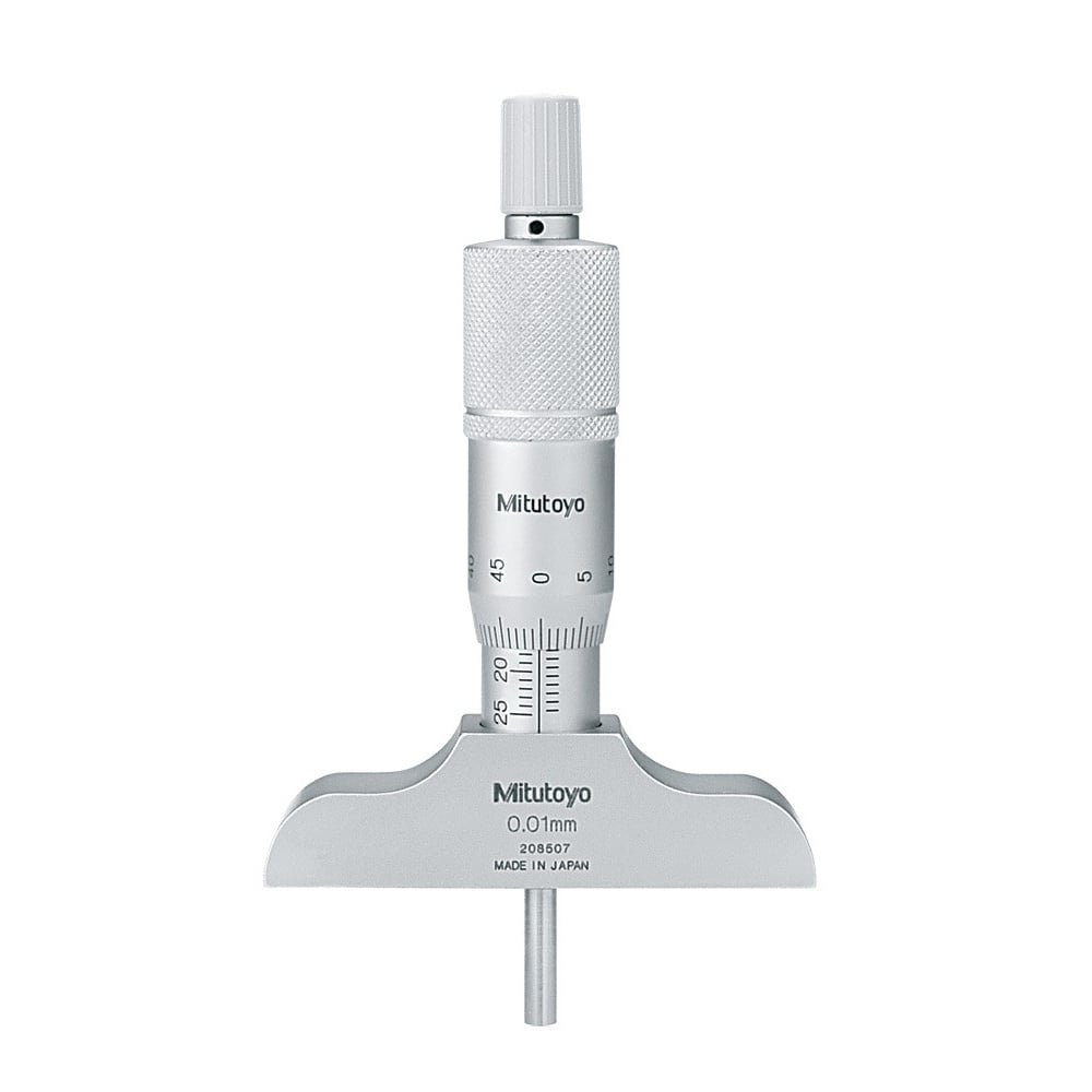 0.0mm 25.0mm (0.01mm Resolution), Metric Analogue Depth Micrometer