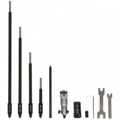 50.0mm - 300.0mm (0.01mm Resolution), Metric Interchangeable Rod Internal Micrometer  141-206 Mitutoyo