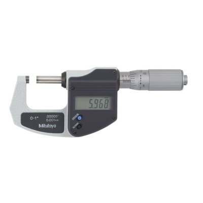 0.0mm - 25.0mm (0.001mm/0.00005'' Resolution), Digimatic External Micrometer with Friction Thimble, 293-832-30 Mitutoyo