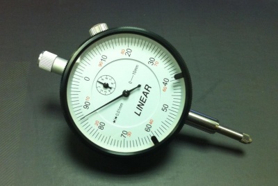 10mm Travel - 60mm White Face Plunger Clock